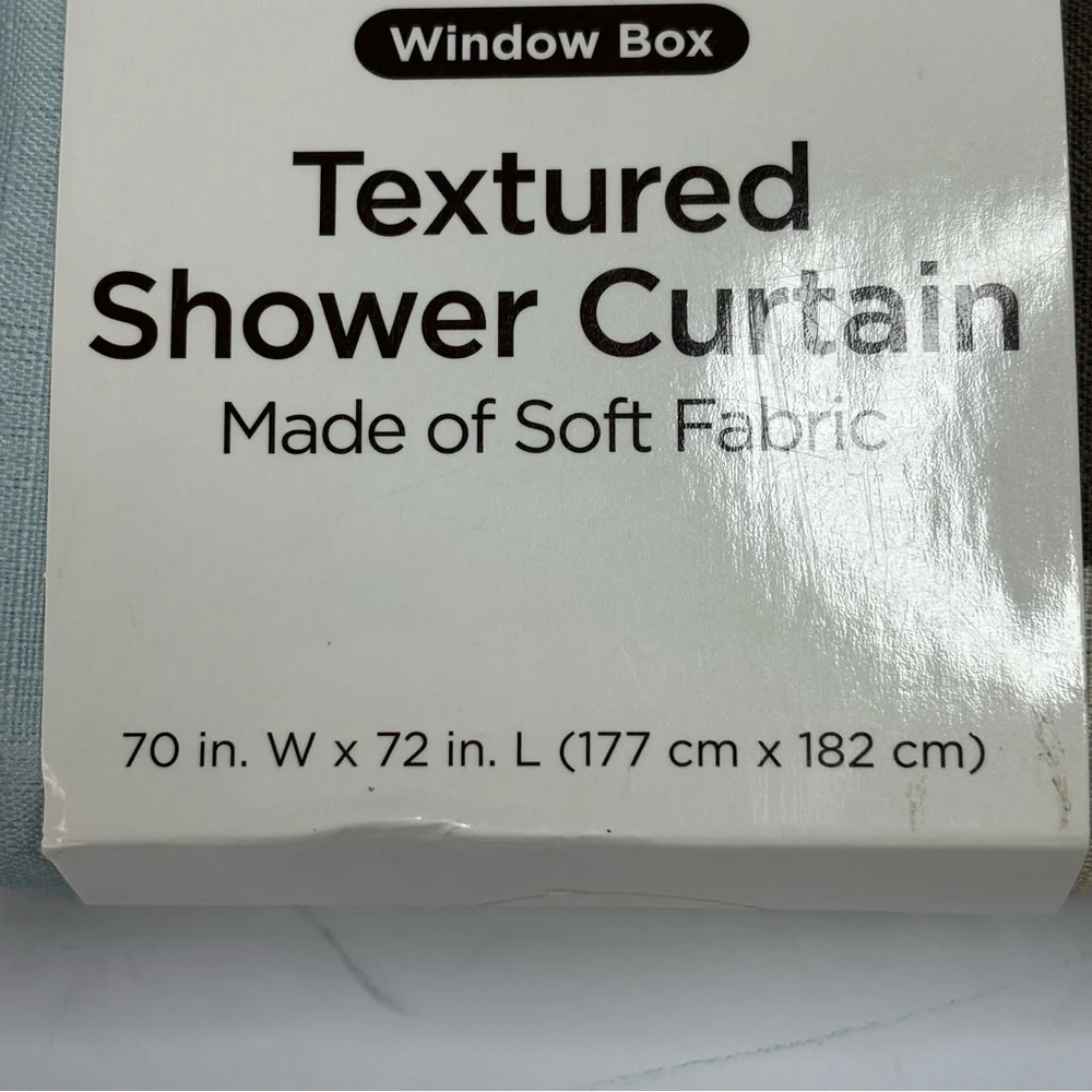 Comfort Bay Neutral Beige & Cream Stripe Textured Shower Curtain 70”X72” NEW
